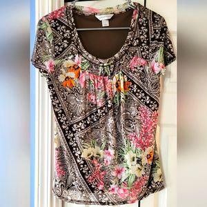 CHRISTOPHER & BANKS WOMENS S BLOUSE  EUC